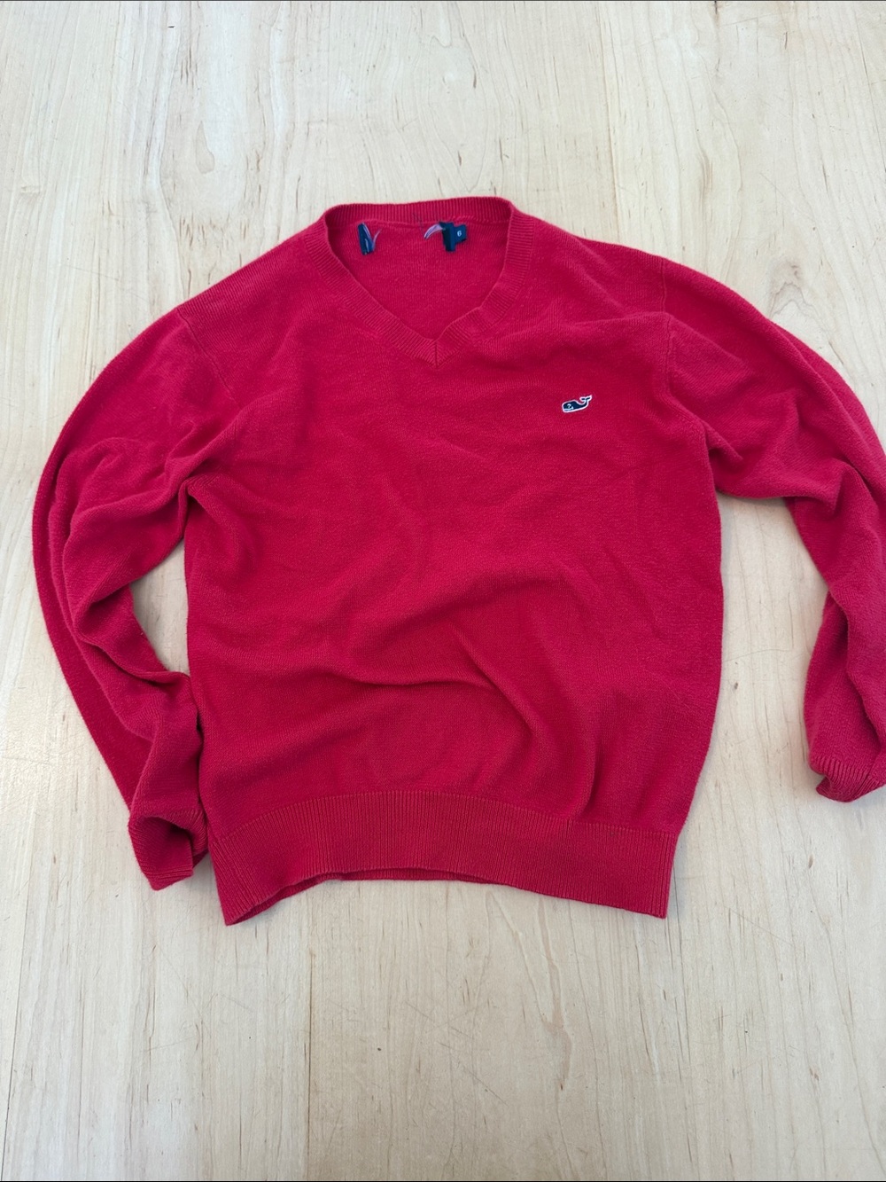 Vineyard Vines Bright Red V-Neck Sweater